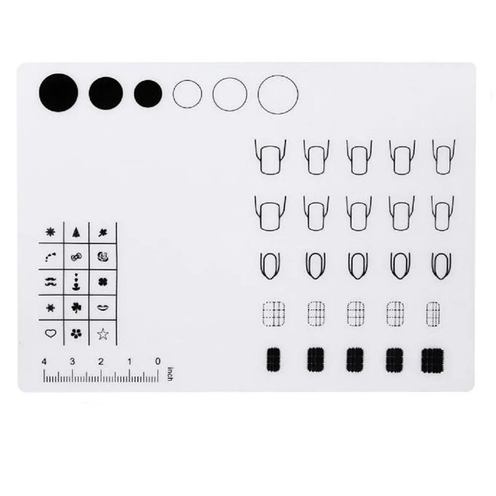 

Silicone Workspace Stamping Plate Washable Mat Nail Art Table Transfer Tool