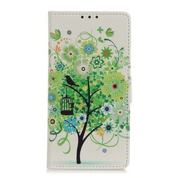 

Colored Drawing Fruit Trees PU Leather Flip Stand Cover for Wiko View 3 Pro Credit Card Magnetic Snap case for WIKO View 3 Lite