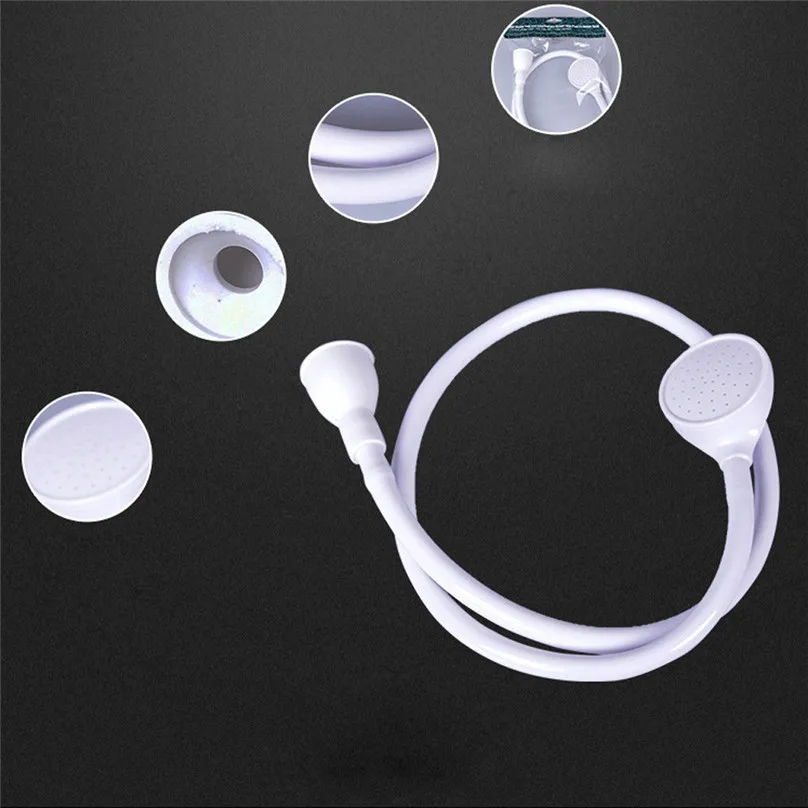 Faucet Extenders Single Wide Tap Bath Sink Shower Head Spray Hose Push On Mixer Hairdresser Shower Head #4A23 (1)