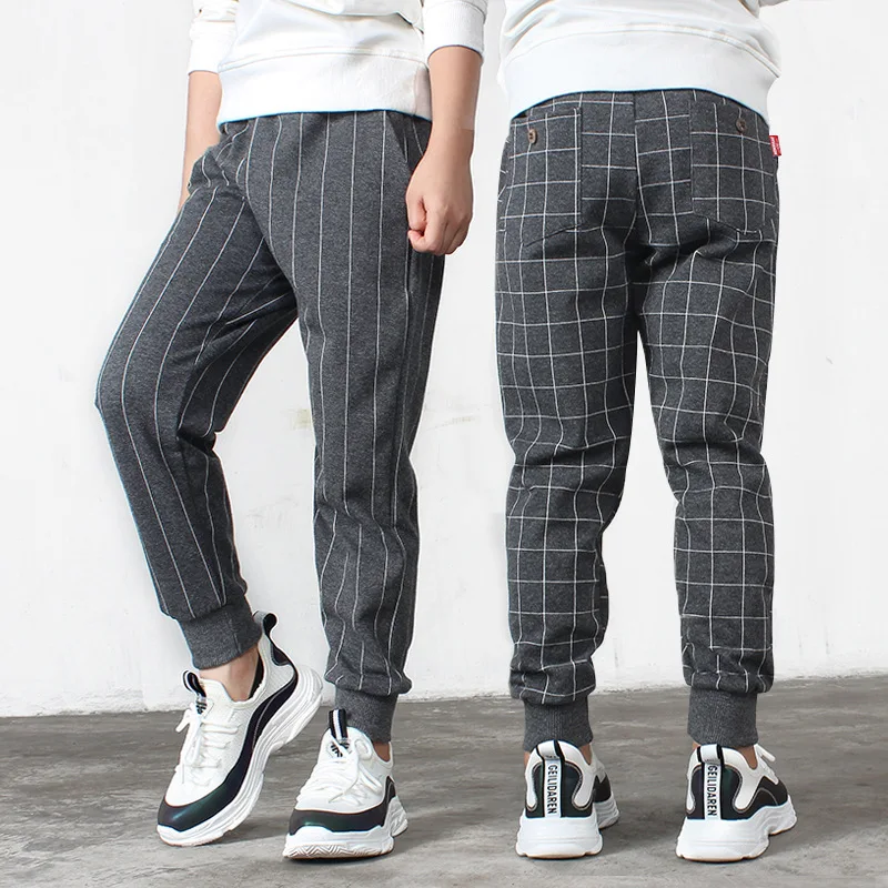 

Boys Pants Cotton Striped Plaid Modis Trousers for Kids Clothes for Girls 12 Years Children Sports Pants