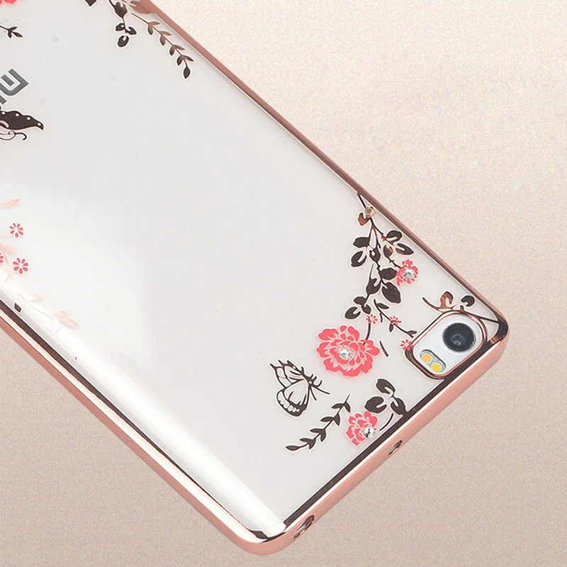Luxury Plating Electroplating TPU soft back cover For Xiaomi 4c 4s mi5 note Secret Garden Case
