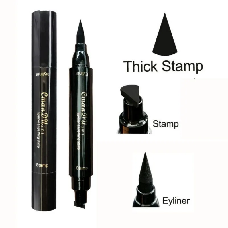 Black Eyeliner Waterproof Easy to Makeup Stamp Eye Wing Eyeliner Stamp