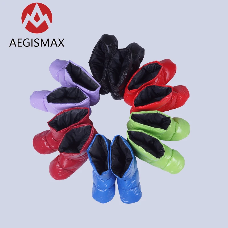 AEGISMAX Portable Down Slippers Camping Sleeping Outdoor Soft Sock Boot Unisex Warm Socks For