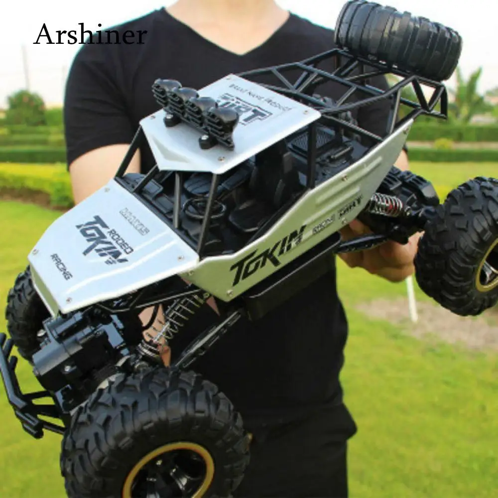 1:12 4WD RC автомобили обновленная версия 2,4G радиоуправляемые игрушечные машинки RC багги скоростные грузовики внедорожные Грузовики Игрушки для детей - Цвет: 37cm silver