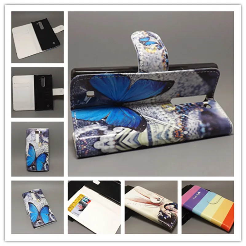

New Butterfly Flower Flag Designer Wallet Flip Stand Book Cover Case for LG Magna G4c H525N Volt 2 LS751 Y90 C90 G4C G4 mini