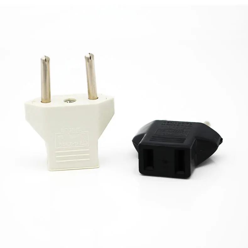 Universal Travel Wall AC Power Charger Outlet Adapter Converter 2 Round Socket Input Pin US To EU Plug USA To Euro Europe Travel (5)