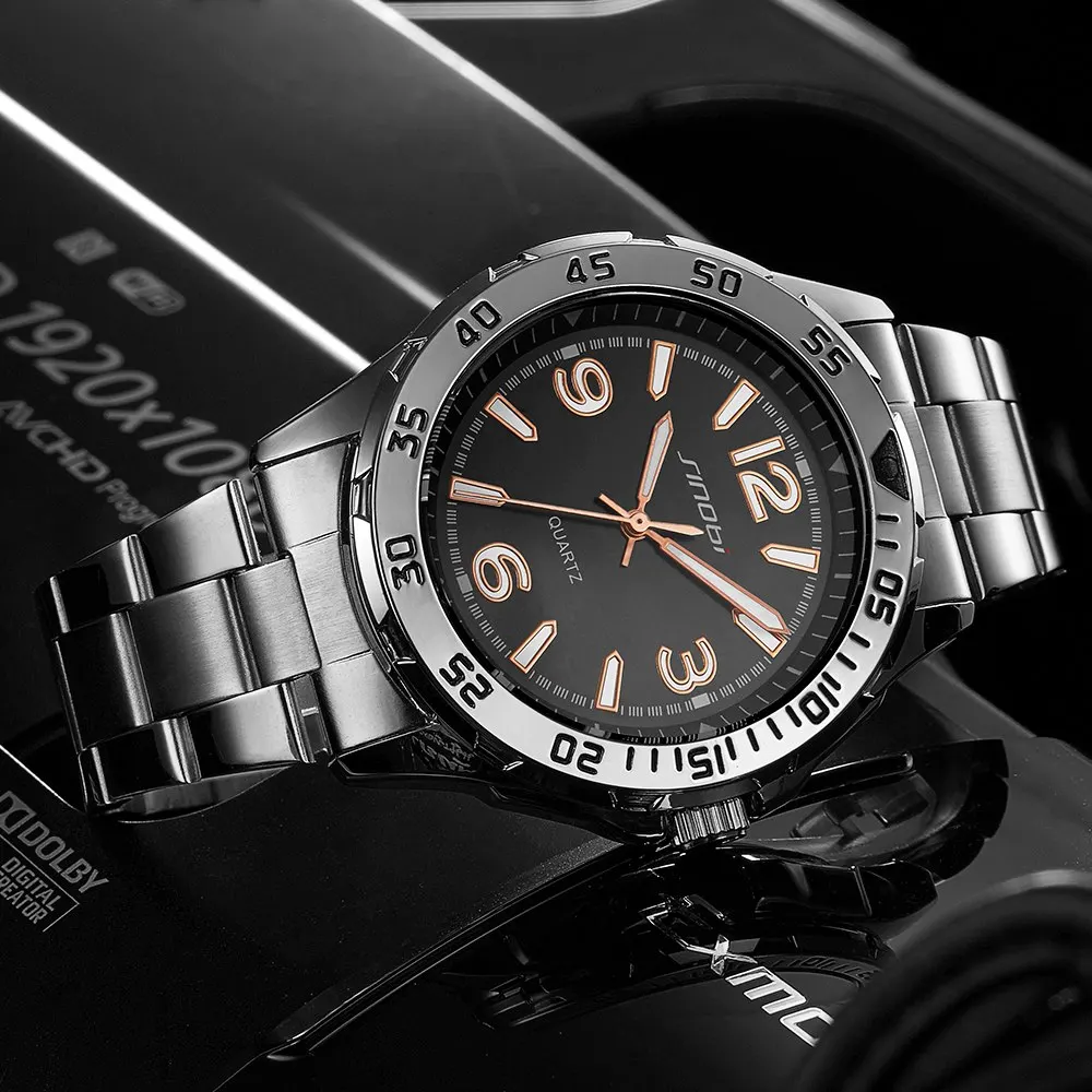 SINOBI Men Sport Watches Top Brand Luxury Male Military Clock Full Steel Quartz Luminou Business Wrist Watch Relogio Masculino SINOBI Men Sport Watches Top Brand Luxury Male Military Clock Full Steel Quartz Luminou Business Wrist Watch Relogio Masculino
