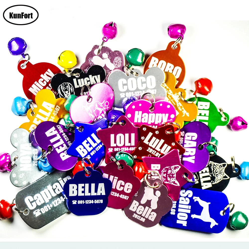 2 Pcs Keren Personlaized Id Tag Untuk Anjing Kucing Anjing Kustom