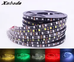 Светодиодные полосы 5050smd Черный PCB 60LED/m, выделите белый/теплый белый/синий/красный/зеленый/желтый/RGB LED Клейкие ленты свет IP65