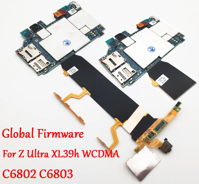 

Full Work Original Unlock Motherboard Electronic Panel For Sony Xperia Z Ultra XL39h WCDMA C6802 C6803 Circuit Global Firmware