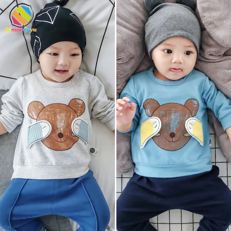 

Lemonmiyu Newborn Baby Hoodies 2019 New Spring Autumn Cartoon O-neck Baby Boys Sweatshirts Long Sleeve Warm Toddler Baby Tops