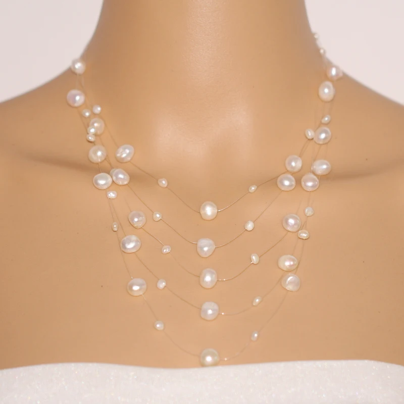 

Fashion women pearl necklace 2016 brand white choker necklace freshwater pearl statement necklace,bridesmaid necklaces NK053