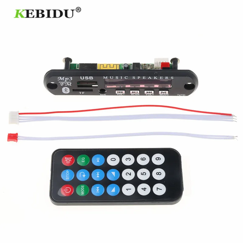 

Kebidu 12V MP3 WMA Decoder Board MP3 Decoder Bluetooth Wireless Bluetooth Audio Module USB TF Radio For Car Remote Music Speaker