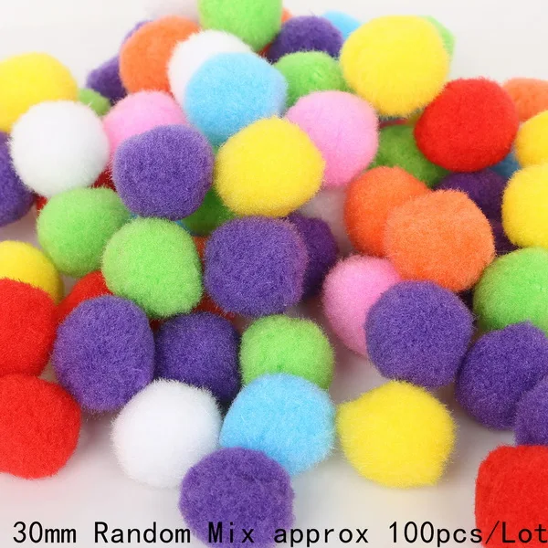 Смешанный цвет 10 15 20 25 30 мм мягкий шарик-помпон жемчужный помпон для свадебного украшения для детских игрушек DIY для шитья на ткани аксессуары - Цвет: Color 5