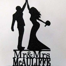 Акриловый для свадебного торта toppers High Five 2 с Mr& Mrs Персонализированные фамилия цвет помолвки прием гостей в доме невесты инструменты