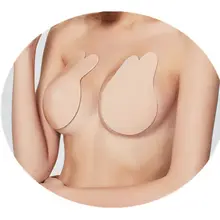 2 шт./пара, женский милый невидимый бюстгальтер с кроличьими ушками, наклейки на грудь, дышащий био-силиконовый чехол для сосков, анти-провисание груди
