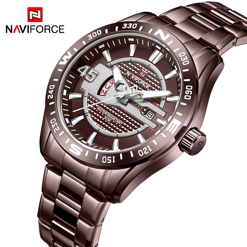 

NAVIFORCE Fashion Top Brand Men Quartz Sports Watches Man Clock Stainless Steel Waterproof Wristwatches Relogio Masculino