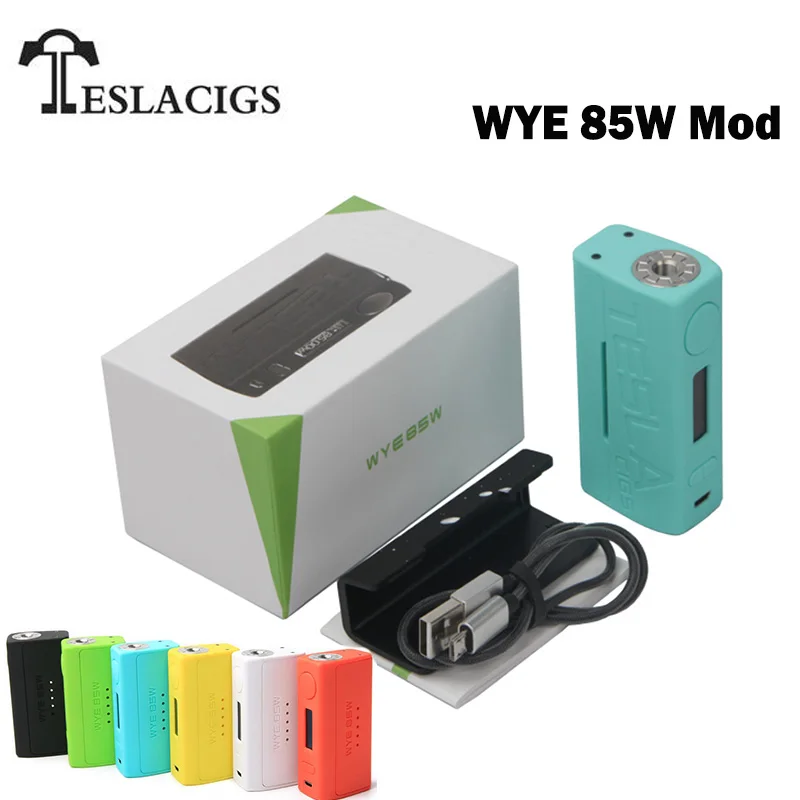 

Original TESLACIGS Tesla WYE 85W TC Box Mod Vaporizer 510 Thread Vape Vaper Electronic Cigarette WYE 85 Mod