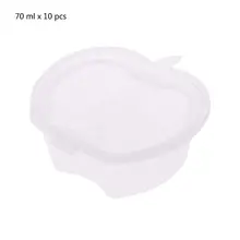 10 шт./компл. одноразовые слизистой кетчуп хранения желе выстрел чашки комплект 70 мл Яблоко Shaped кастрюля с крышкой