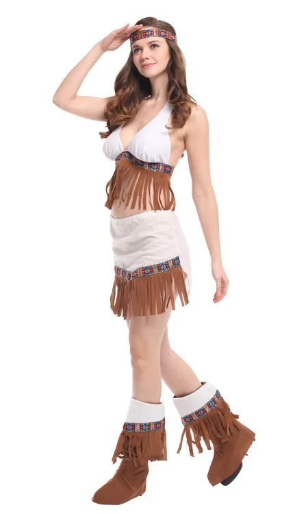 Halloween Costumes Indian Princess Dress Women Cosplay Vintage Clothes