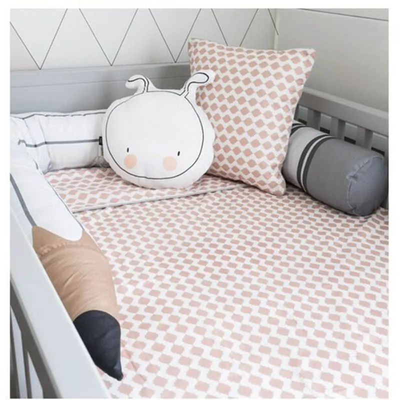 Pencil Shape Baby Bed Bumper Newborn Crib Protector Pillow for Toddler