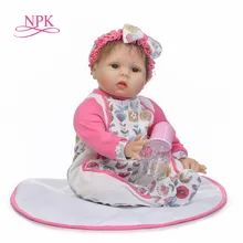 NPK стильные 22 дюймов настоящие гиперреалистичные пупсы Одежда для куклы Новорожденные кукла принцесса для девочек детские подарки на день рождения и Рождество