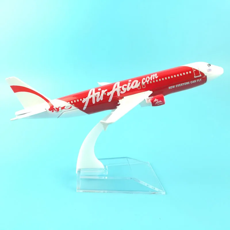  FREE SHIPPING 16CM A320 AIR ASIA METAL ALLOY MODEL PLANE AIRCRAFT MODEL TOY AIRPLANE BIRTHDAY GIFT