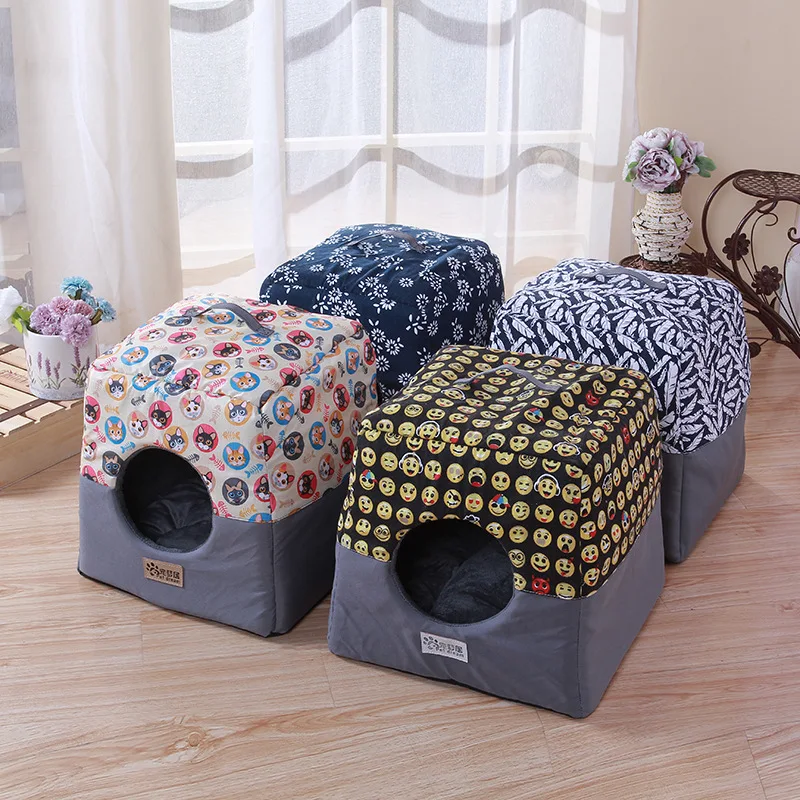 

New Type Fashion Creative Cats and Dogs Generic Soft Comfortable Pet Nest Portable Cozy Cat House Washable Kennel Pet Supplies