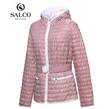 SALCO Free shipping the latest European and American fashion quilted plaid premium women’s padded jacket