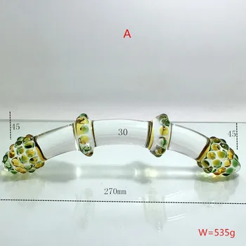 Crystal Glass Long Dildo Penis Adult Sex Toys Anal Dildo Penis Suction Dildo Sexe Toy Femme Anal Plug Glass Butt Plug Sex Toys 2