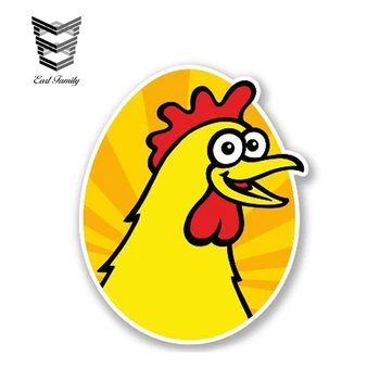 

EARLFAMILY 13cm x 8cm Car Sticker Screaming Chicken Decal Cartoon Car Styling Animal Vinyl Graphic Waterproof Car Assessoires