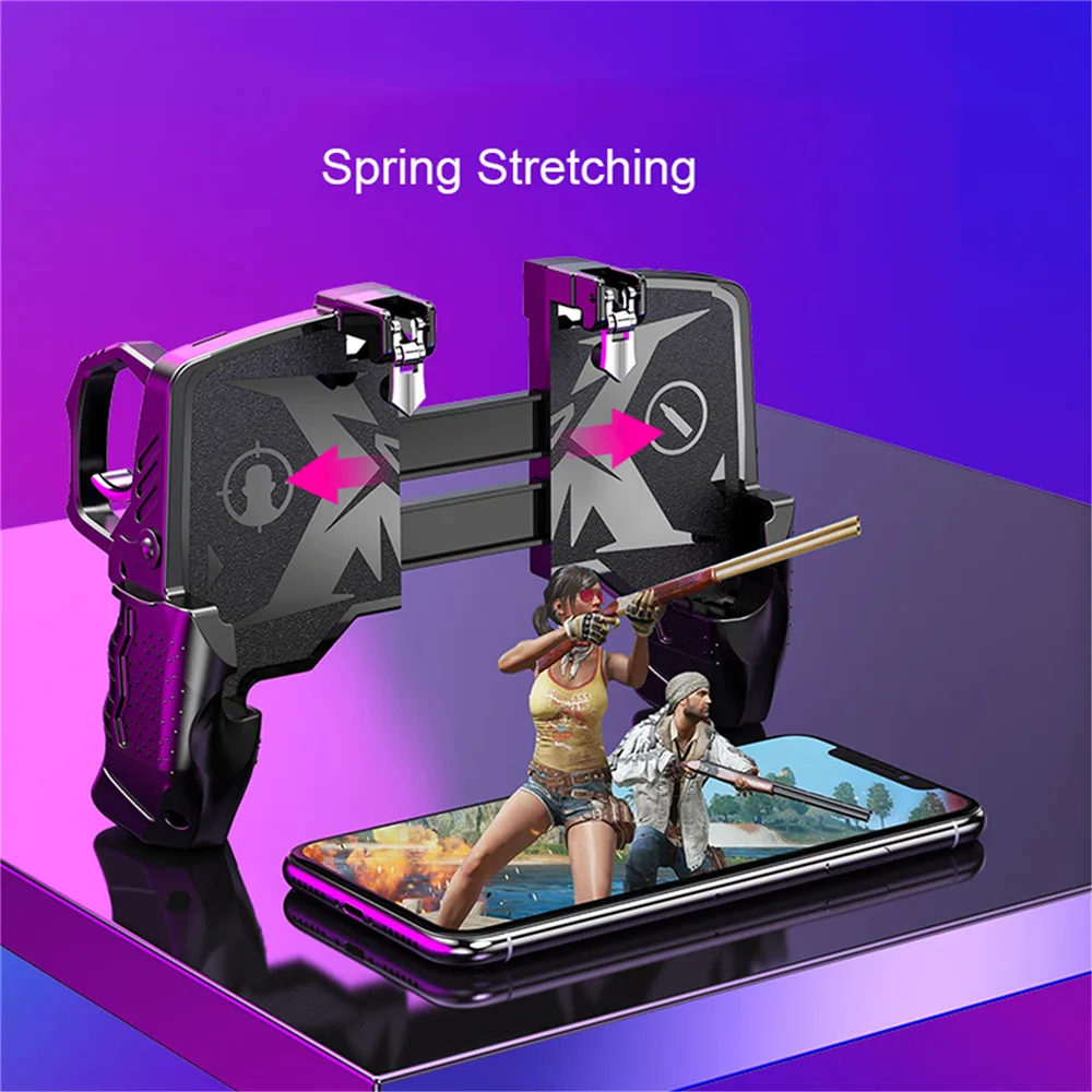 PUBG Mobile Controller L1R1 Gamepad Joystick For iPhone Android Smartphone 4.7-6.5 inch Trigger Des