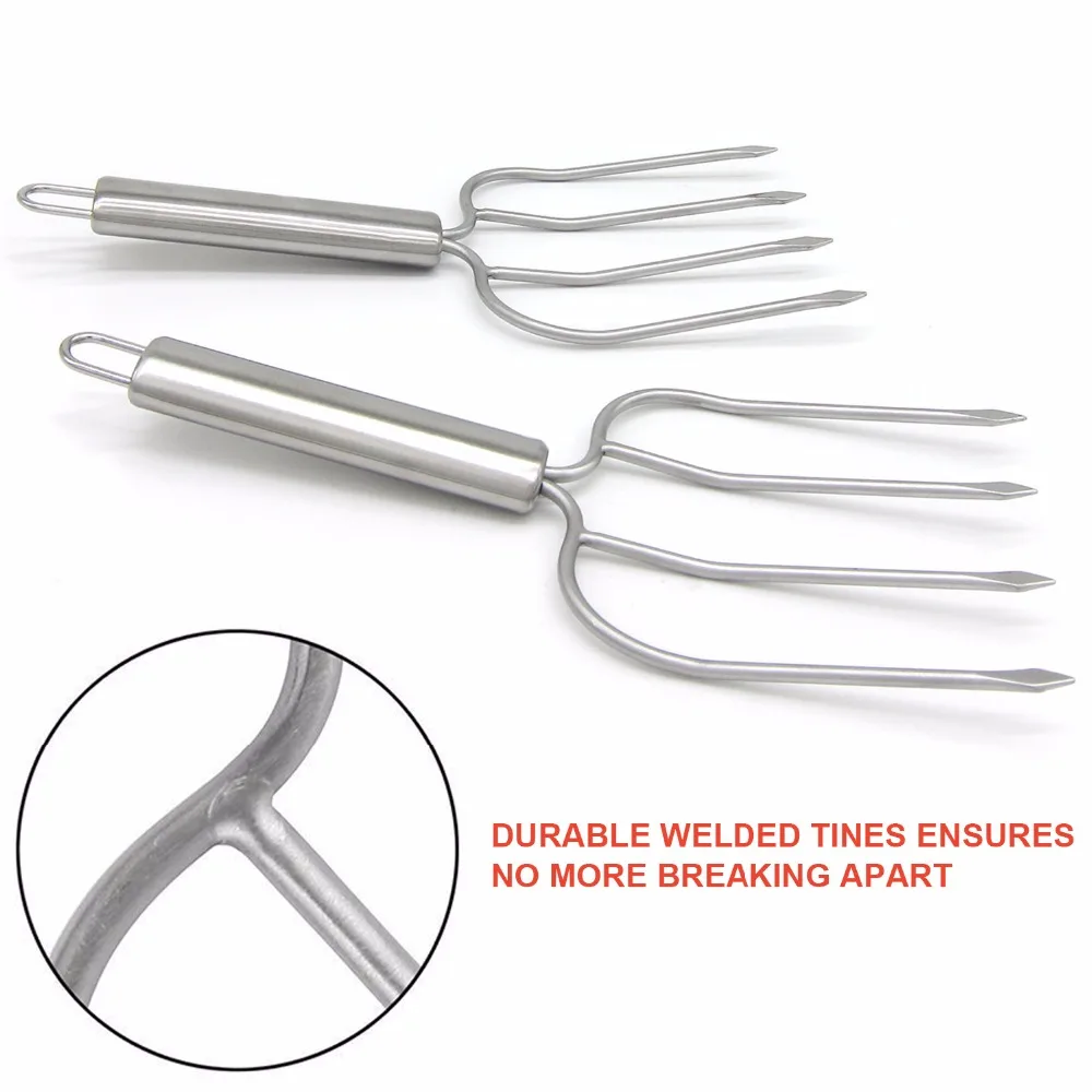 New Turkey Lifter Forks Set Stainless Steel Turkey Lifters and Poultry Lifters Claws Carving Forks BBQ Kitchen Assessoies