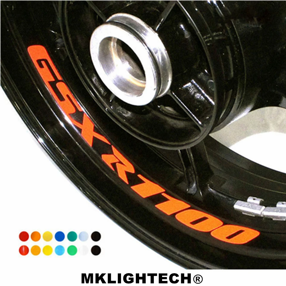 

k-sharp 8 X CUSTOM INNER RIM DECALS WHEEL Reflective STICKERS STRIPES FIT SUZUKI GSXR 1100