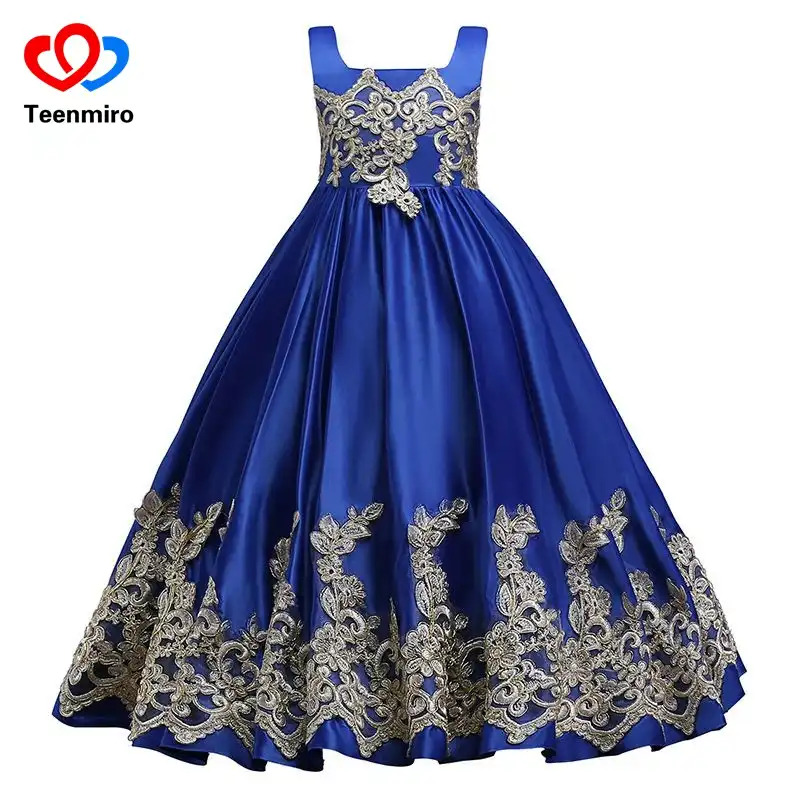 girls blue formal dress