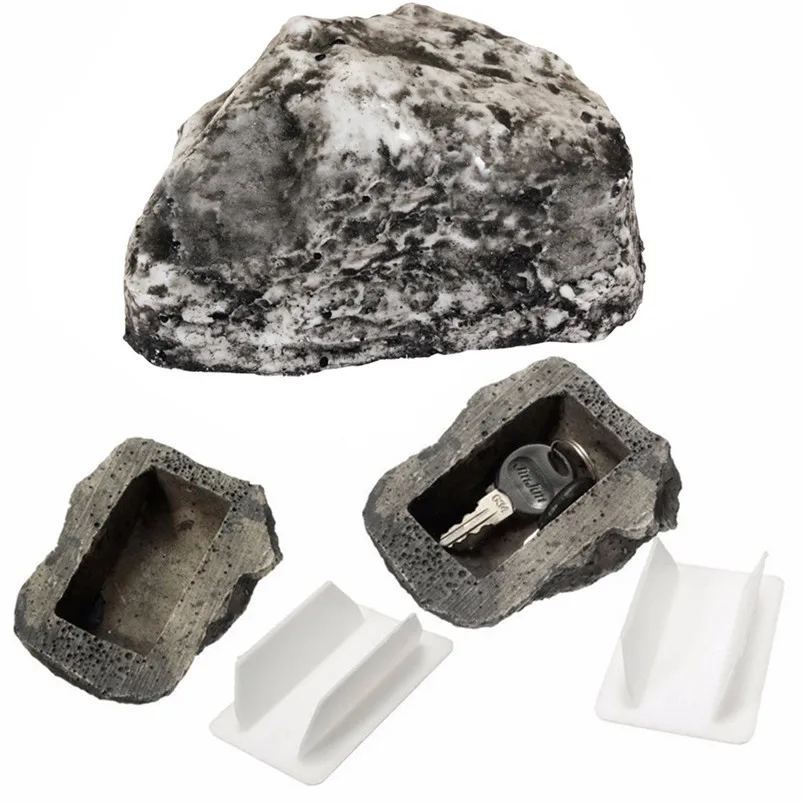 Novelty Hide A Key Rock Fake Rock Artificial Stone Hide A Spare Key Hiding Hider Home Decor 40FY184