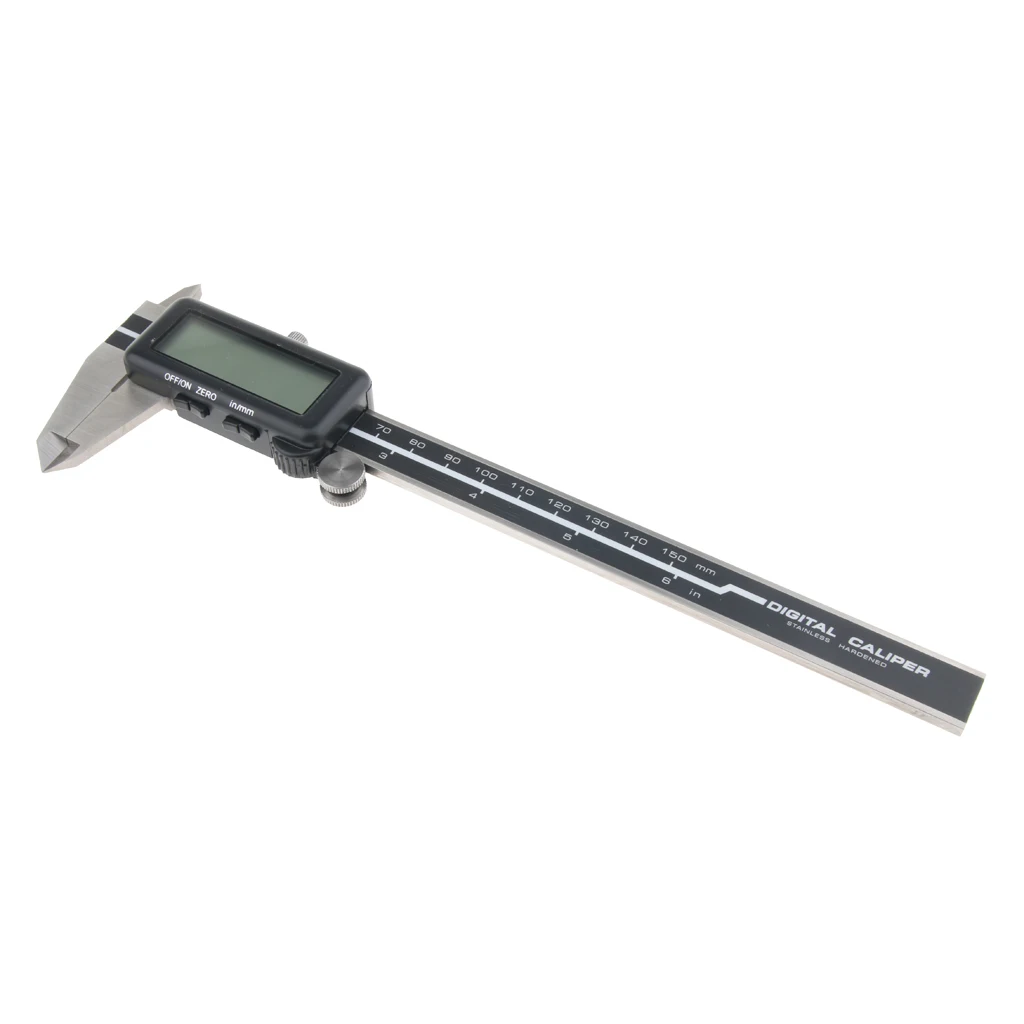 150mm x 0.01mm Industrial Stainless Steel Digital Vernier Scale Ruler Caliper Metric mm/ Inch