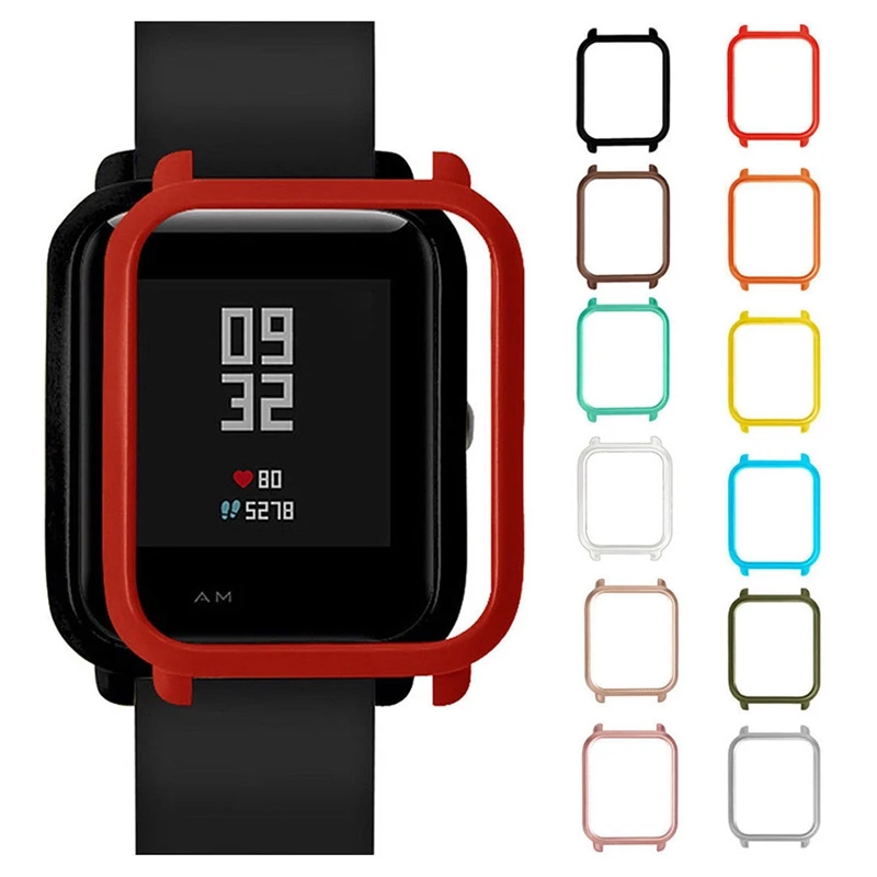 

Watch Cases Frame For Amazfit Bip Youth Smart Watch Protector Case Slim Colorful Frame Case Cover Protect Shell For Xiaomi Huami