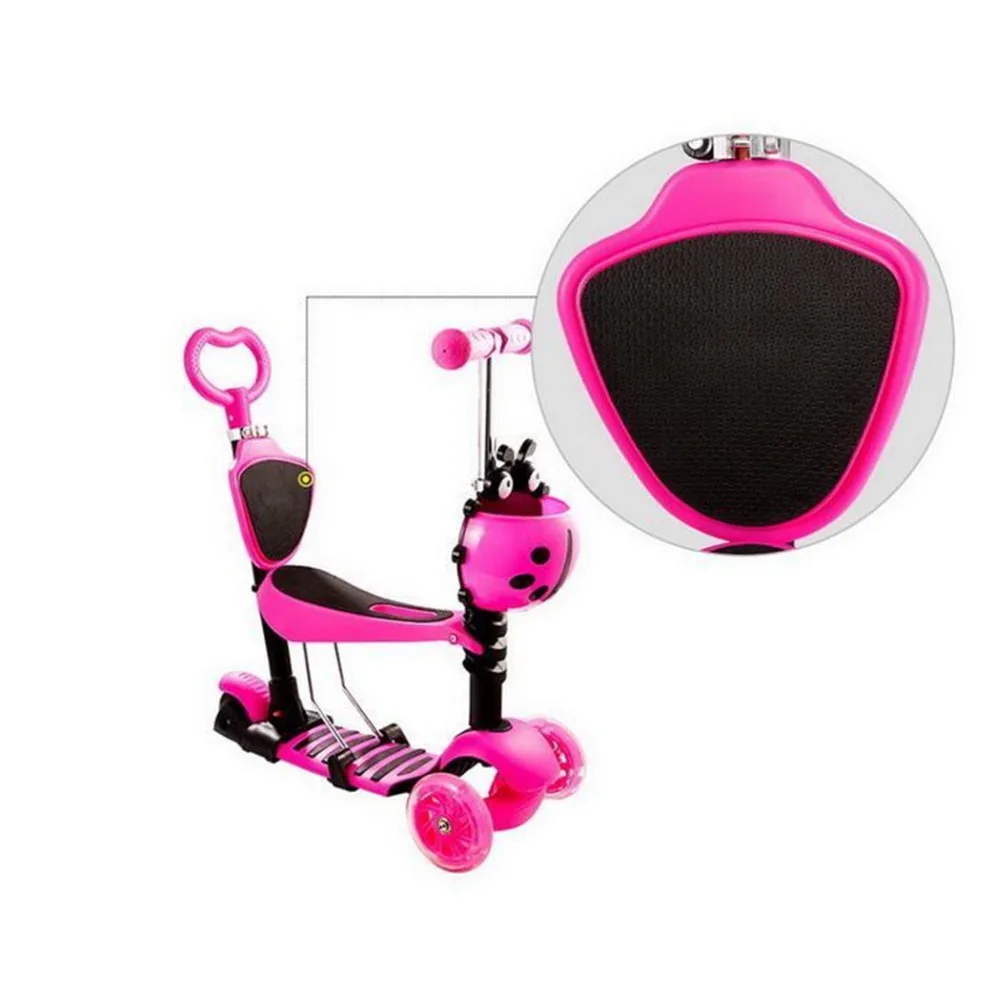 ANCHEER 3-Wheel Kick Scooter Children Scooters Adjustable Height Kids Scooter Bike with LED Light Up Wheels kids skateboard