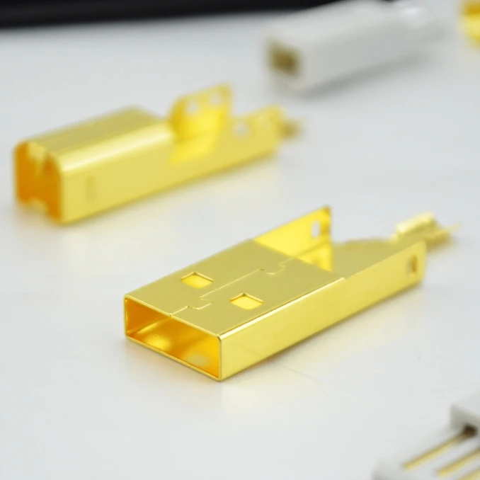 

set Gold Plated USB A+USB B Type A-B Plug For DIY USB Cable Taiwan Made