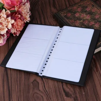 

120 Cards Faux Leather Business Name ID Credit Card Holder Book Keeper Organizer