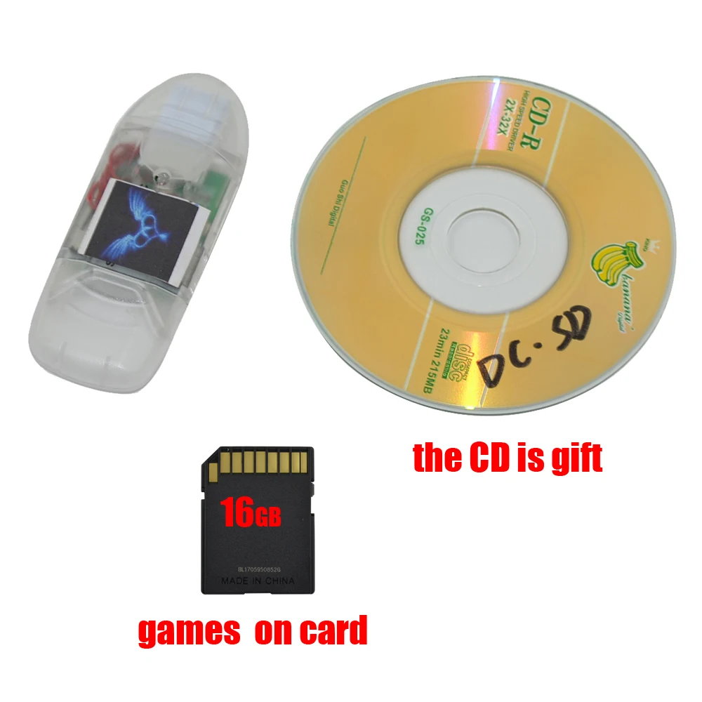 NewforSegaDCSDcardreaderwithindicatorlightAdapterConverter