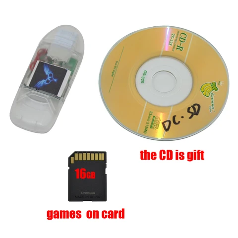 Novo para Sega Leitor de Cartão Conversor para Dreamcast Jogo com Livre sd com Luz Indicadora Adaptador Cartão sd dc 16 gb