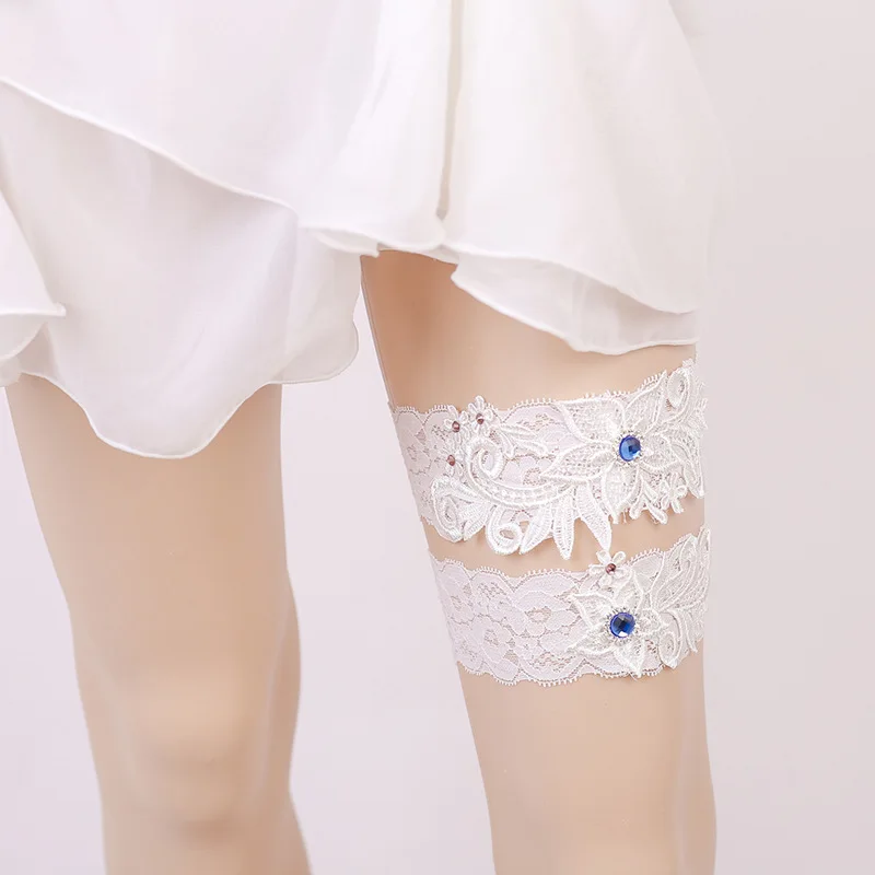 Свадебная Подвязка невесты пояс кружево ручной работы подвязка для ног Пояс 2 шт. набор для женщин