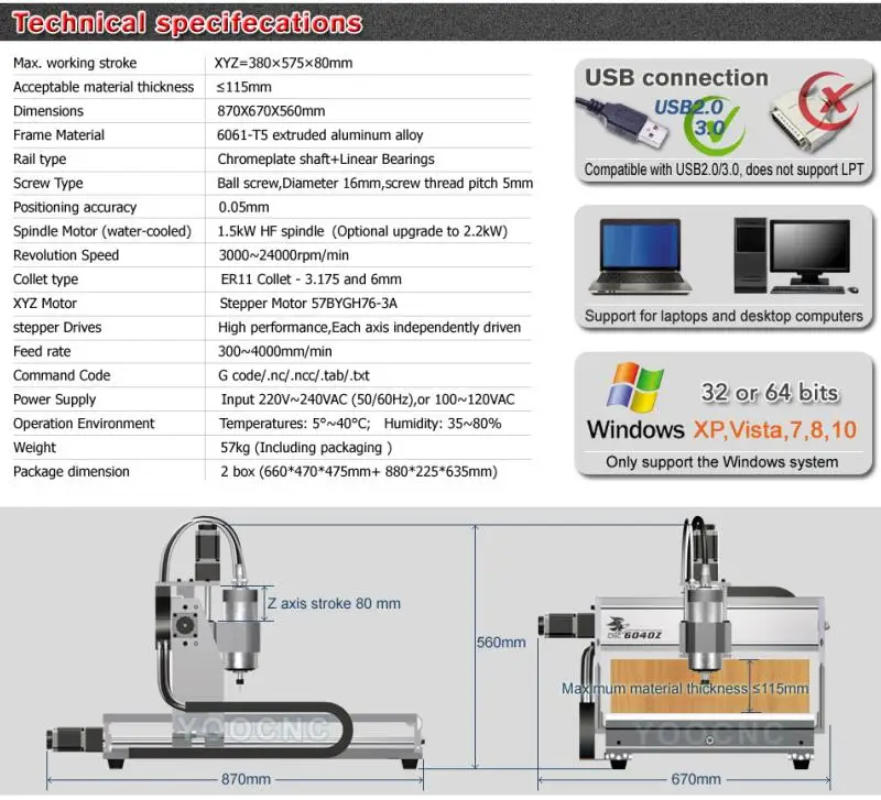 Cnc 6040 гравировальный станок 4 оси деревообрабатывающий фрезерный станок 1500 Вт охлаждающий шпиндель mach3 маховик управления