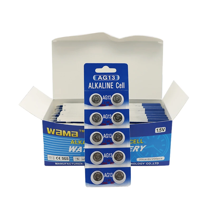 10 قطعة/الحزمة wama sr44 l1154 357 a76 ag13 1.5 فولت القلوية زر خلية بطاريات كوين القابل لل حاسبة اللعب 10 قطعة/الحزمة wama sr44 l1154 357 a76 ag13 1.5 فولت القلوية زر خلية بطاريات كوين القابل لل حاسبة اللعب
