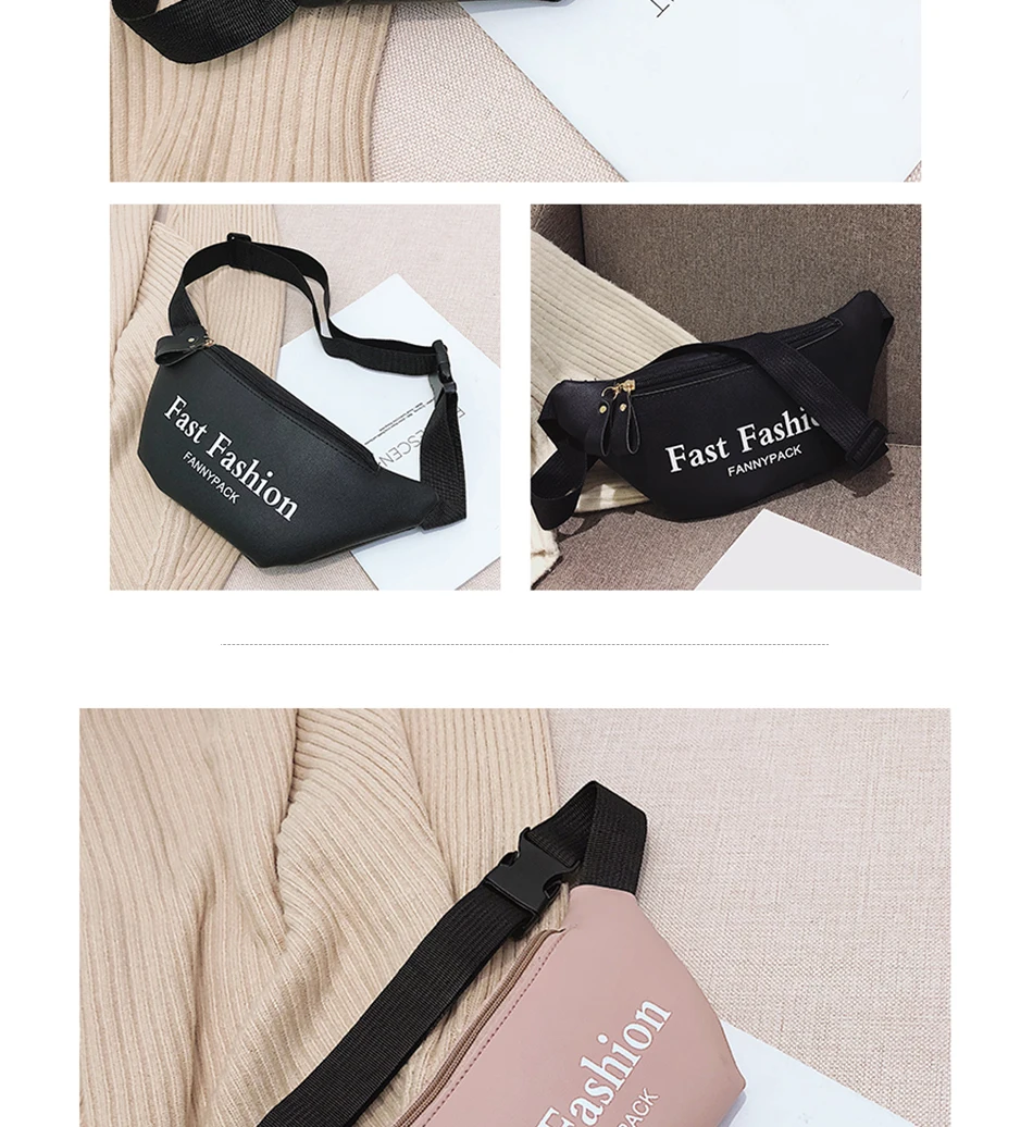 Женская поясная сумка AIREEBAY, поясная сумка из искусственной кожи, поясная сумка, кошелек, маленький кошелек, чехол для ключей, розовый, черный