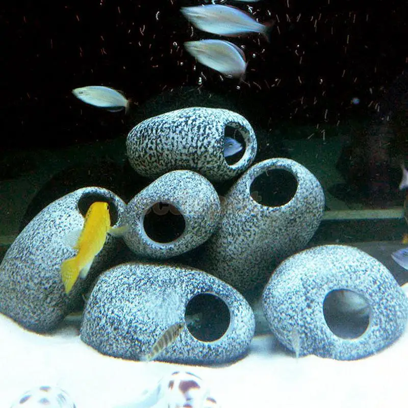 10 x керамические цихлиды Рок Пещера аквариумный аквариум орнамент рыба скрытие Декор S
