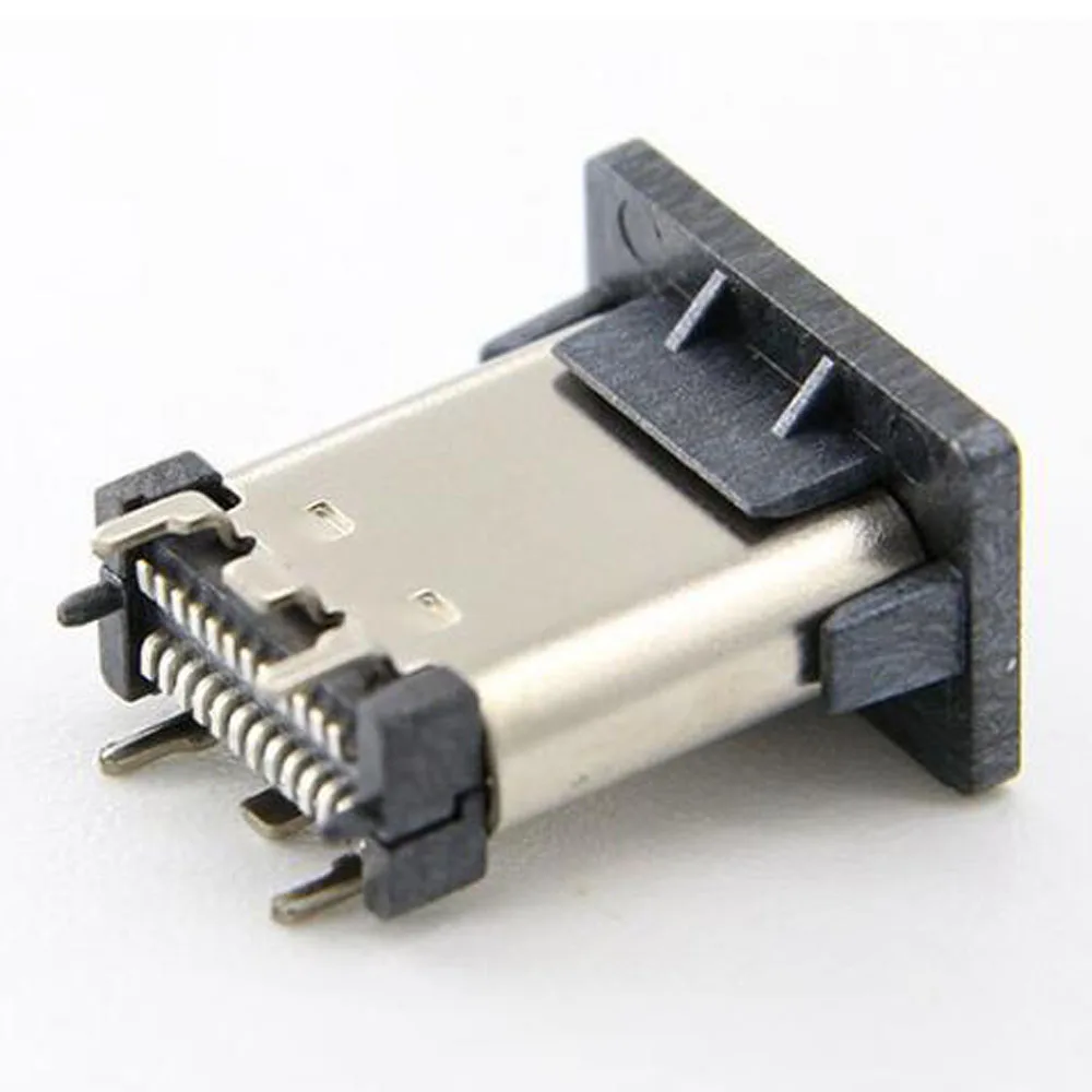 50 шт. USB 3,1 TYPE-C гнездо 180 градусов вертикальный SMT 2 фиксированные ноги