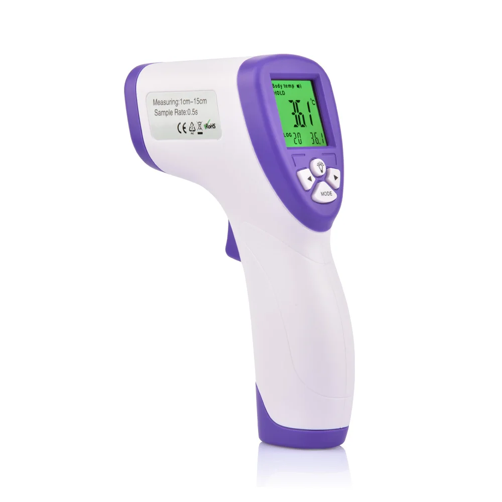 

Baby/Adult Non-contact Infrared Digital Forehead Thermometer With 3 Color LCD Backlight For Fever Warning Health Diagnostic-tool